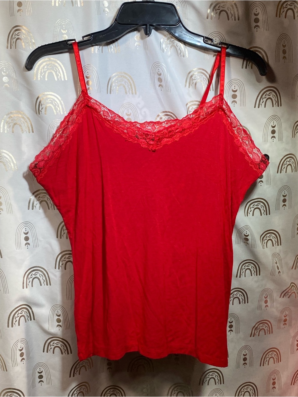 Nue Options Red Lace-Trim Camisole